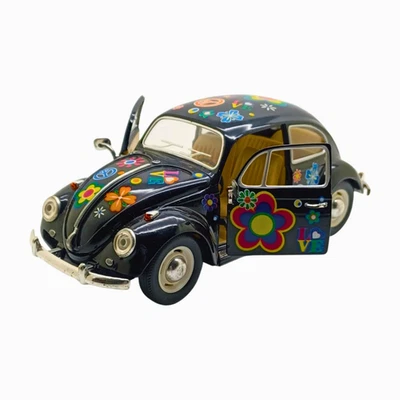 Modellino Auto VW Maggiolino Hippy scala 1:24 Kinsmart due Aperture metallo - Immagine 1 di 4