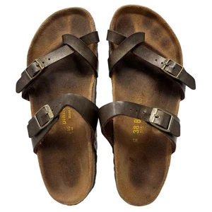 Birkenstock Mayari Bronze Metallic Brown Sandals Slides Birko Flor Womens 7 N 38 - Picture 1 of 9