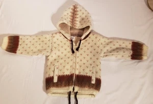 Handmade Child's Coat Sheep or Alpaca Made in Ecuador Toddler Size with hood - Picture 1 of 6