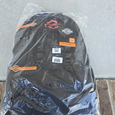 Mochila Harley-Davidson de alta densidad con logotipo de barra y escudo pulido al aceite - negra resistente Foto 1 de 4