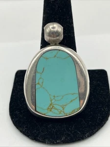 Collana con ciondolo turchese in argento sterling messicano - Foto 1 di 4