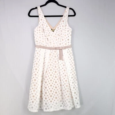 Vestido Anthropologie Eva Franco Calce y Acampanado Talla 6 Encaje Superpuesto Light Academia Foto 1 de 4