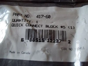 NEW IN BAG TREGASKISS 417-60 QUICK CONNECT BLOCK #5 (MILLER) - Picture 1 of 2