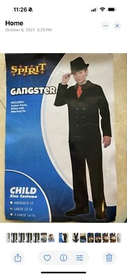 Disfraz de gángster infantil grande 12-14 Foto 1 de 4