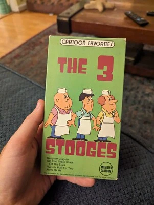 The Three Stooges Animated Cartoon VHS 5 Cartoons Gangster Dragster Snack Shack - Image 1 of 4