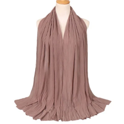 Crinkle Muslim Women Chiffon Headscarf Wrap Shawl Turban Hijab Scarves 180*85cm - Image 1 of 4