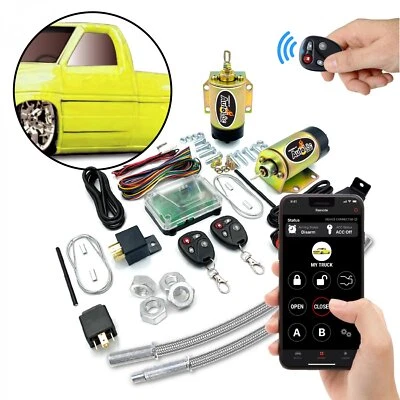 Autoloc 35lb Remote Shaved Door Handle Pop Latch Kit w/ Stainless Steel Loom Foto 1 de 4