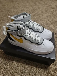 Nike Air Force 1 Mid '07 LV8 Athletic Club White Dark Sulfur DH7451-101 11 - Picture 1 of 10