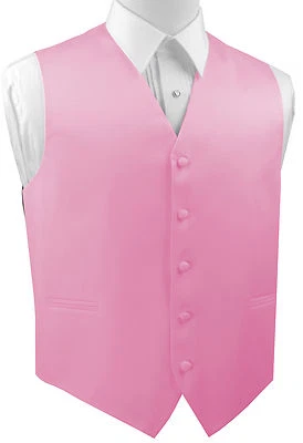 XS - 6XL. Diseño italiano. Chaleco de esmoquin rosa satinado. Formal, boda, graduación Foto 1 de 3