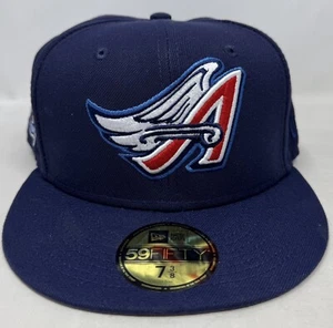 New Era 59Fifty Anaheim Angels ‘40th Anniversary’ Patch Fitted 7 3/8 Pink UV - Picture 1 of 5