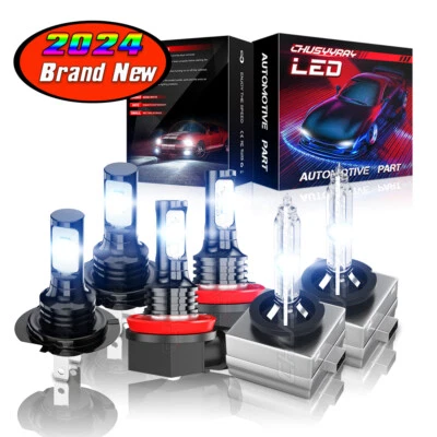 For Volvo S80 2008-2010 2011 2012 2013 LED/HID Headlight+ Fog Light Bulbs Combo - Image 1 of 4