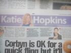 KATIE HOPKINS Newspaper clippings articles cuttings The Sun