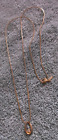Vintage Monet Goldtone Chain With A Small Goldtone/Rhinestone Pendant ~ 24"