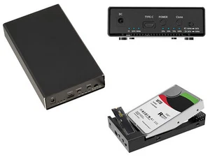 Boitier aluminium USB pour disque HDD SATA 2.5 3.5 et SSD M2 NVMe - CLONAGE - Photo 1/3