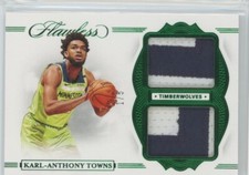 2019-20 Flawless Basketball Emerald Dual Patch Karl-Anthony Towns 1/5 DP-KAT
