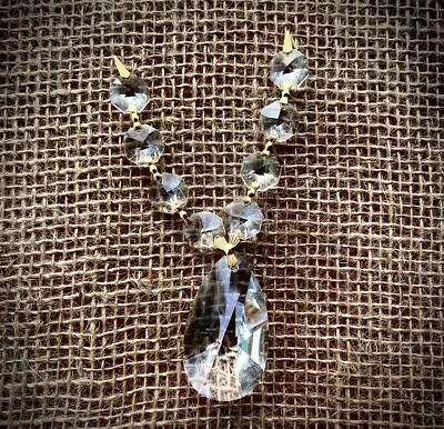 Swarovski Crystal  Teardrop With 5 Beads Chandelier Part Pendant Sun catcher - Image 1 of 2