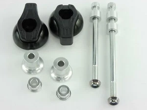 CNC Alu Crash Pads adecuado para Kawasaki Z1000 ZRT00B 2007-2009 Negro - Picture 1 of 2