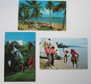 1971 JAMAICA (3) Vintage Color POSTCARDS w/ Great Stamps - Picture 1 of 2
