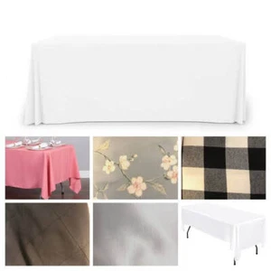 Assorted Tablecloths Rectangle/Round - Black, White, Flower, Checkered, Pink, - Picture 1 of 8