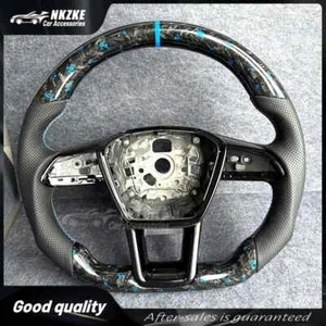 Forged Carbon Fiber Red Stitching RS/S Steering Wheel for Audi A6 C8 - Picture 1 of 10