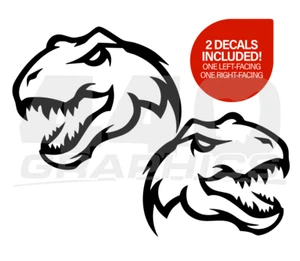 PAIR of T-Rex Head Vinyl Decal Car Truck TRX Ram Stickers for Cars Trucks - Bild 1 von 3