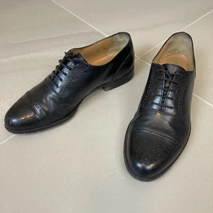 Bally Herren Ardente Kappe Zehenpartie Oxford Anzugschuhe schwarz Leder Größe 7,5D - Bild 1 von 10