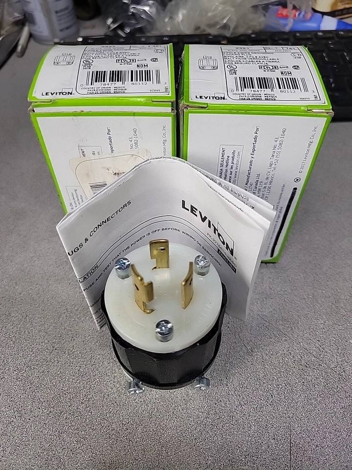 Leviton 2321 Locking Plug 20a 250v