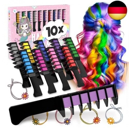 MAGICAT Haarkreide für Mädchen I Ostergeschenke Kinder 2024 Set I 10 Farben & 5 H