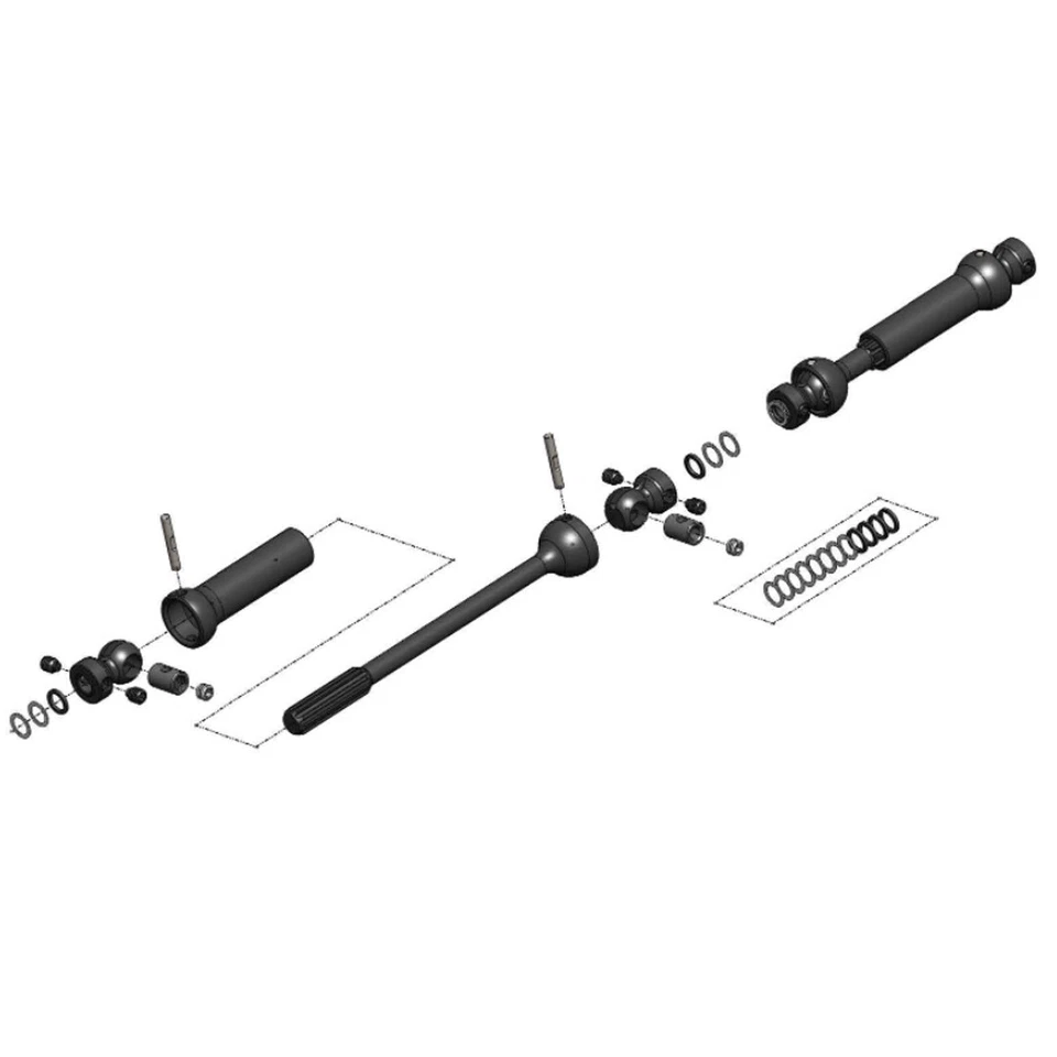 MIP 18325 X-Duty Center Drive 12.3" W.B : Axial SCX10 II Kit - Image 1 of 1