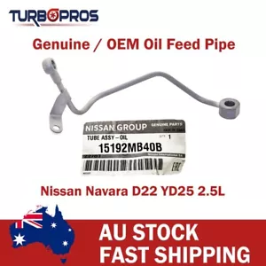 Genuine Turbo Charger Oil Feed Pipe For Nissan Navara D22 YD25 2.5L - Bild 1 von 7