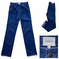 IDEN Women’s Raw Hem High Waist Dark Denim Jeans size 25