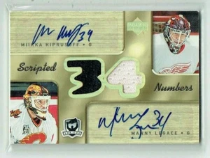 05-06 UD The Cup Scripted Numbers  M Kiprusoff--M Legace  /34   Jerseys  Autos - Picture 1 of 1