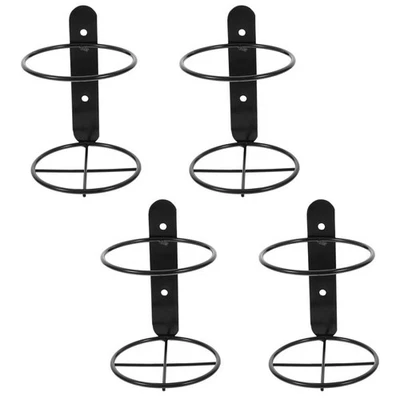  4 Pcs Wine Bottle Holder Wall Mounted Individual Rack Single Hangers - Image 1 of 4