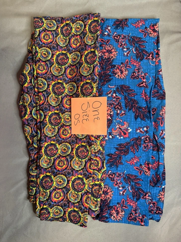 Lote de 2 Leggings LuLaRoe Multicolor Mujer OS Talla Única Varios Patrones Foto 1 de 1