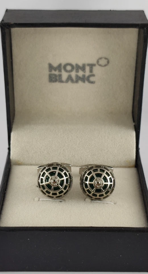 Juego de gemelos Montblanc de lujo color plata para hombre con caja "Envío rápido" Foto 1 de 4