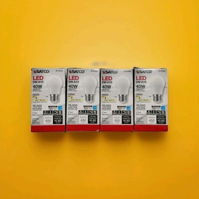 4 Pack 5 Watt LED A15 Soft White 3000K Medium base 90 CRI 120 Volt White N/A - Image 1 of 4