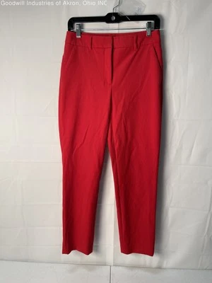 Pantalones para mujer Gently Loved White House Black Market rojos 'The Slim Ankle', talla 4 Foto 1 de 3