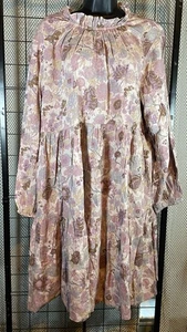 April Cornell Short Dress Floribunda Light Amethyst Pockets Tie Back Xl - Picture 1 of 6