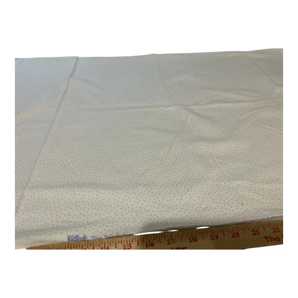 Moda Cotton Flannel Kidstuff more Basic-ally Baby White with Purple Pindot 2 yds - Image 1 of 4
