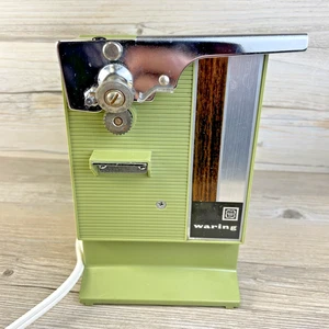 Waring Electric Can Opener Sharpener Model 13-234 VTG 70s Avocado Green WORKS! - Picture 1 of 12