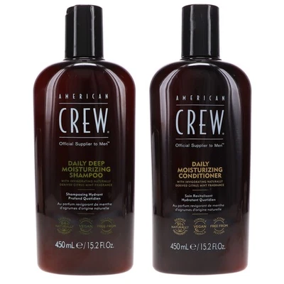 Xampu hidratante profundo American Crew Daily 15,2 oz e hidratante diário - Imagem 1 de 4