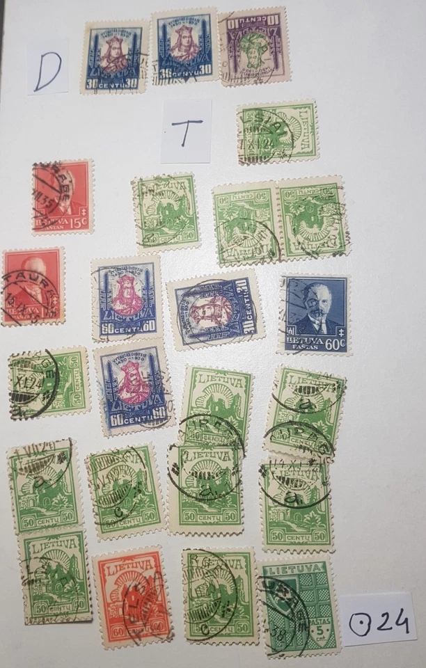 1930 Lituania Lietuva 24 matasellos cancelaciones ENVÍO INTERNACIONAL GRATUITO Foto 1 de 1