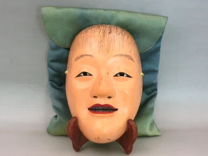 Japanese Wooden Noh Mask SHOU-JOU Drunken Fairy Kagura Mask Noh Mask - Picture 1 of 23