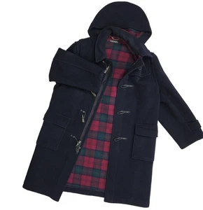 Brooks Brothers Navy Blue Wool Toggle Duffle Coat Men's Large Made In England - Picture 1 of 8