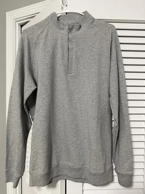 Holderness&Bourne Masculino Cinza Desempenho Seco Luxe Quarto de Zíper Tamanho Médio - Imagem 1 de 4