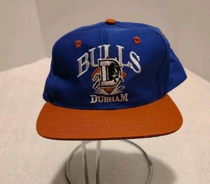Vintage Durham Bulls Mütze Kappe Signaturen blau Druckknopflasche verstellbar Einheitsgröße - Bild 1 von 19