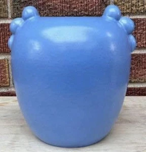Jarrón Art Deco vintage Midcentury acabado mate azul periwinkle - ¿por Stangl? - Imagen 1 de 4