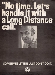 1974 Let's Handle It Long Distance Original Klingeltelefon 70er Vintage Printwerbung - Bild 1 von 5