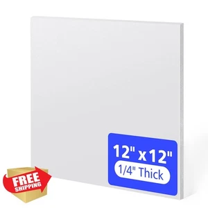 Baynactic White HDPE Sheet 1/4"x 12"x 12" Plastic Board - Afbeelding 1 van 5
