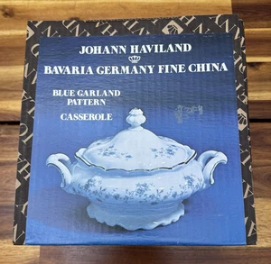 Vintage Johann Haviland "BLAUE GIRLANDE" Bayern, West Germany, 7" Kasserolle - Neu im Karton - Bild 1 von 3